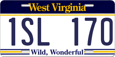 WV license plate 1SL170