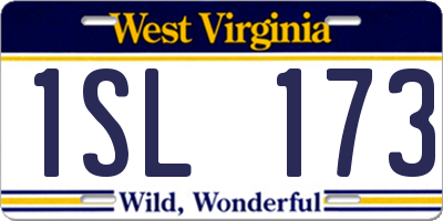WV license plate 1SL173