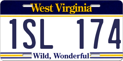 WV license plate 1SL174