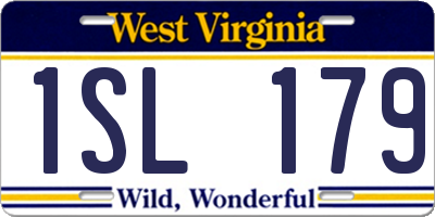 WV license plate 1SL179