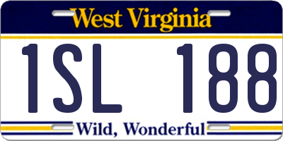 WV license plate 1SL188