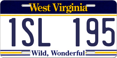 WV license plate 1SL195