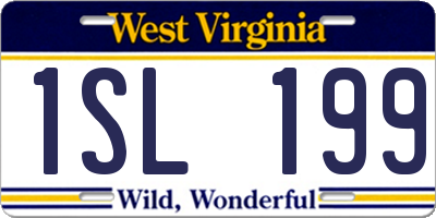 WV license plate 1SL199