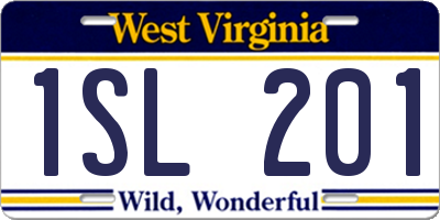 WV license plate 1SL201