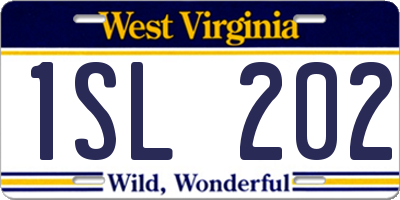 WV license plate 1SL202