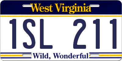 WV license plate 1SL211