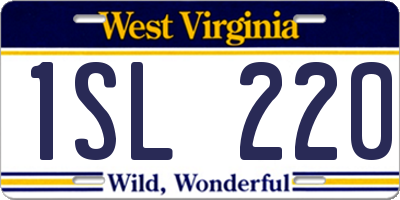 WV license plate 1SL220