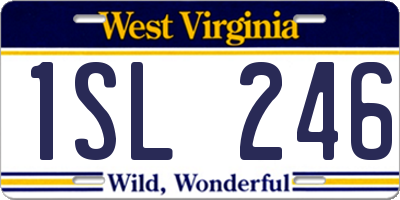 WV license plate 1SL246