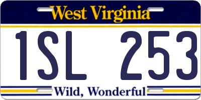WV license plate 1SL253