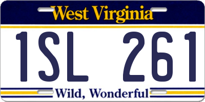 WV license plate 1SL261