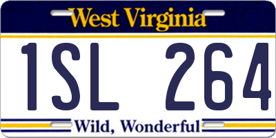 WV license plate 1SL264