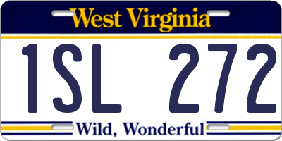 WV license plate 1SL272
