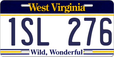WV license plate 1SL276
