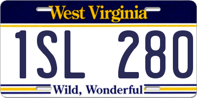 WV license plate 1SL280