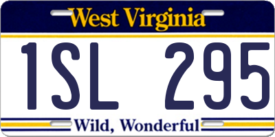 WV license plate 1SL295