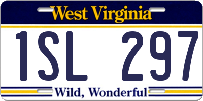 WV license plate 1SL297