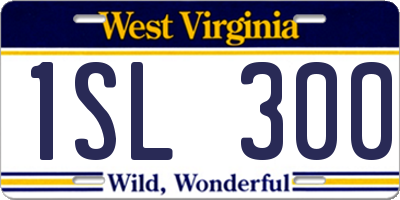 WV license plate 1SL300