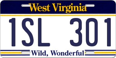 WV license plate 1SL301
