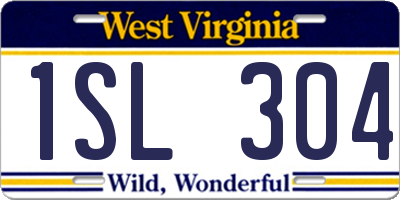 WV license plate 1SL304