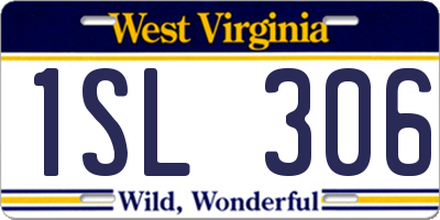 WV license plate 1SL306