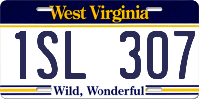 WV license plate 1SL307