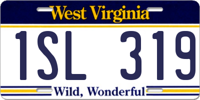 WV license plate 1SL319