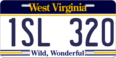 WV license plate 1SL320