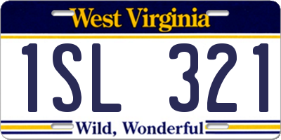 WV license plate 1SL321