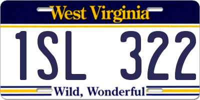 WV license plate 1SL322