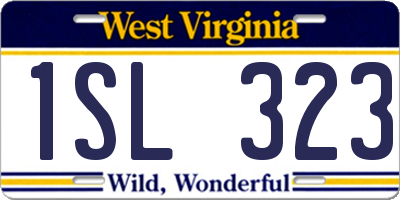 WV license plate 1SL323