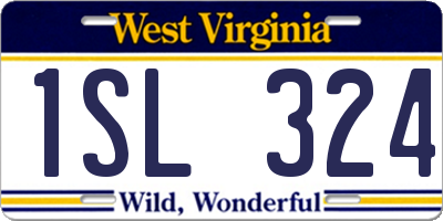 WV license plate 1SL324