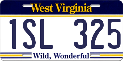 WV license plate 1SL325
