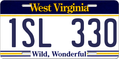 WV license plate 1SL330