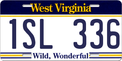 WV license plate 1SL336