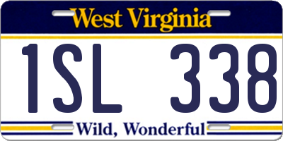 WV license plate 1SL338