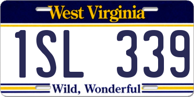 WV license plate 1SL339