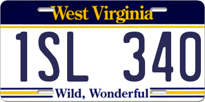 WV license plate 1SL340
