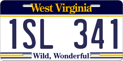 WV license plate 1SL341