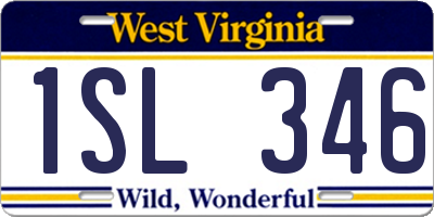 WV license plate 1SL346