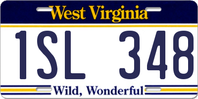 WV license plate 1SL348