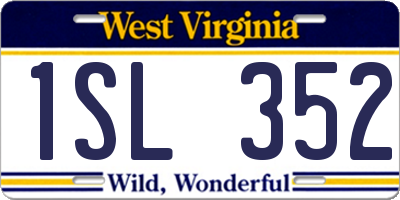 WV license plate 1SL352