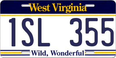 WV license plate 1SL355