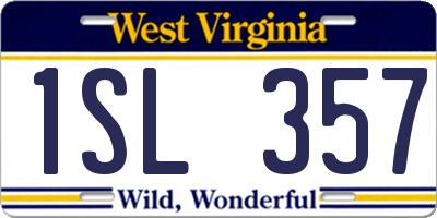 WV license plate 1SL357