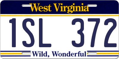 WV license plate 1SL372