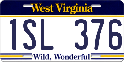 WV license plate 1SL376