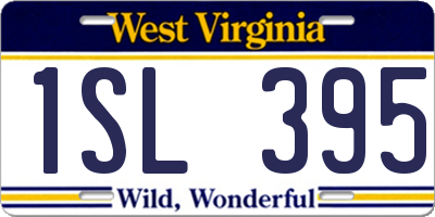 WV license plate 1SL395