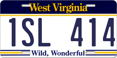 WV license plate 1SL414