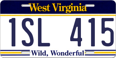 WV license plate 1SL415