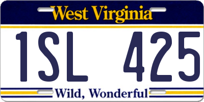WV license plate 1SL425