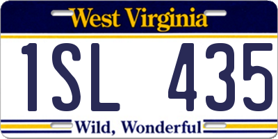 WV license plate 1SL435